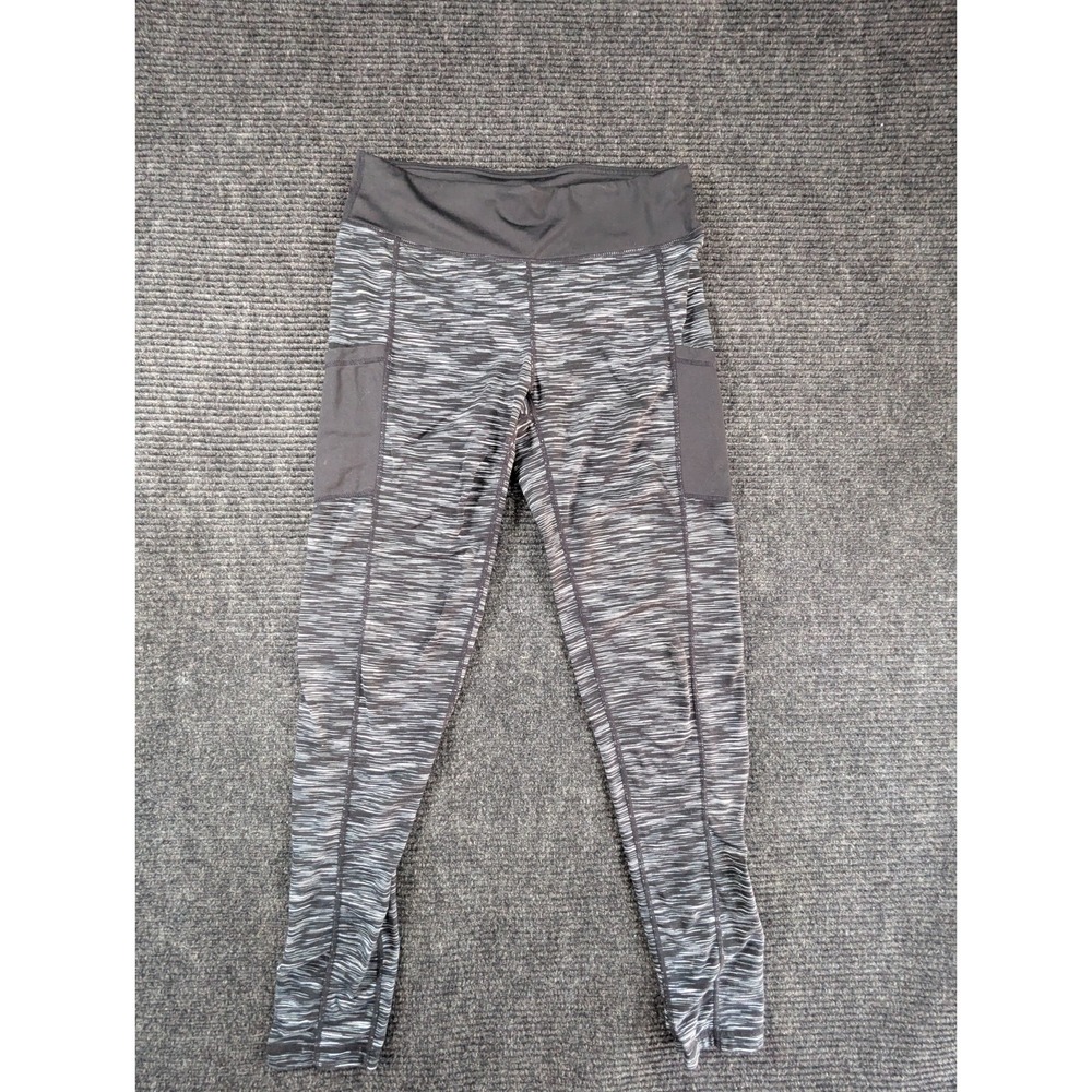 Mono B Leggings Womens Medium Gray Space Dye High Rise Athletic Yoga AP1067